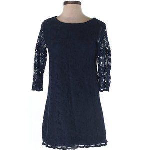 Forever 21 Lace Casual Dress Navy Blue